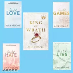 Ana huang combo 5 book set twisted love. , twisted games , twisted hate , twisted lies and king of wrath