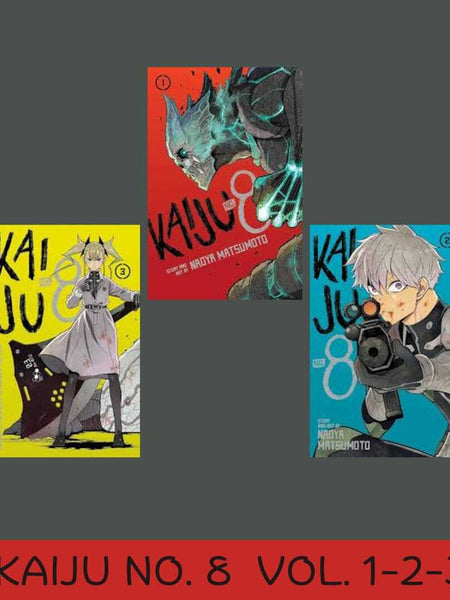 Kaiju No. 8 Manga Set Vol 1-3 by Naoya Matsumoto