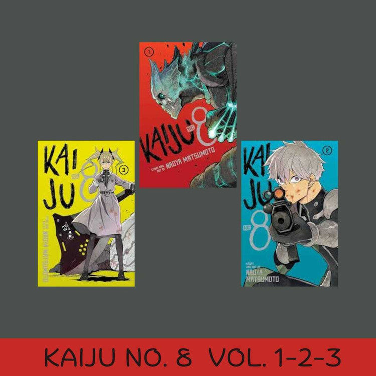 Kaiju No. 8 Manga Set Vol 1-3 by Naoya Matsumoto