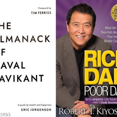 2 book set Rich Dad Poor Dad + The Almanack Of Naval Ravikant
