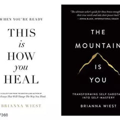 2 BOOK SET The Mountain is You by Brianna Wiest + This Is How You Heal