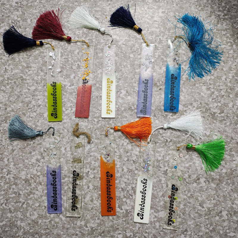 Bindass Books Handcrafted Resin Bookmark – Elegant Gift for Book Lovers