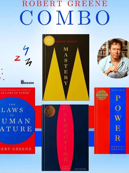 Robert Greene Combo : The Laws Of Human Nature, Power, Mastery & Art Of Seduction