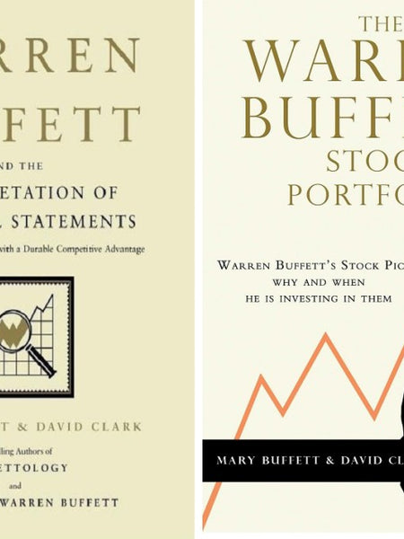 2 Book Set Collection The Warren Buffett Stock Portfolio + Warren Buffett and the Interpretation of Financial Statements
